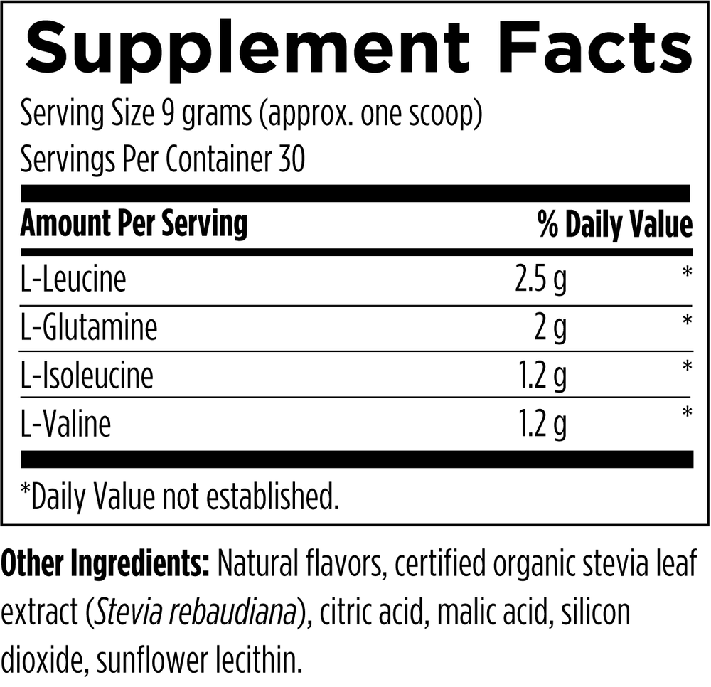 BCAA Powder with L-Glutamine 270 g (9.5 oz) powder