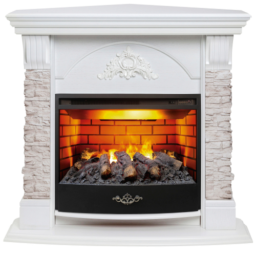 Каминокомплект Real Flame Athena Corner GR с очагом 3D Firestar 25,5 (угловой)