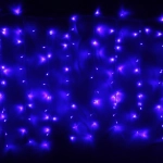 Гирлянда для улицы ЗАНАВЕС «Мерцание» ш2.0* в6.0 м 960 ламп LED, прозрач.пров,1 реж.,IP-54, Синий (возможность соединения)