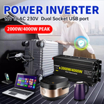 Инвертор 12V-220V 4000W черный  Lvyuan модиф.синусоида