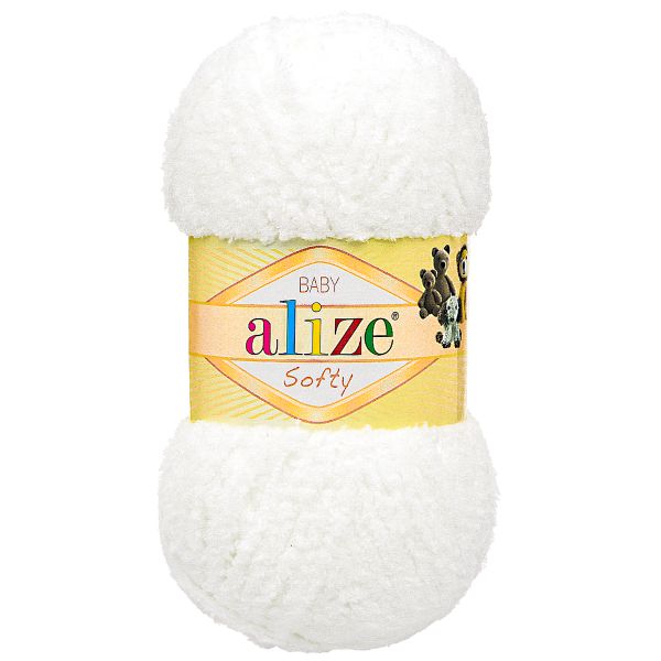 Пряжа Alize (Ализе) Softy / уп.5 мот. по 50 г, 115 м, 55 белый