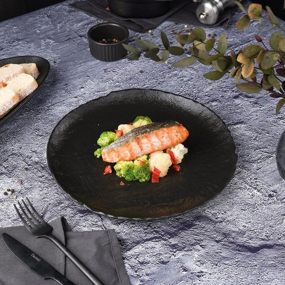 Тарелка d 26 см Uneven Side Black Raw Stellar P.L. Proff Cuisine [3]