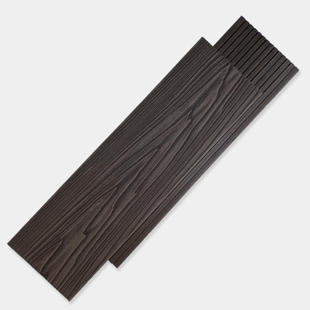 Террасная доска из ДПК Бест декинг (Best decking) комфорт 3D Тиснение/вельвет цвет: Венги