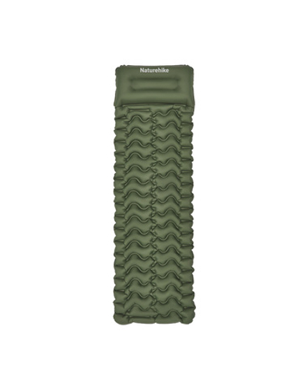 Коврик надувной Naturehike FC01 200х60х6,5 см, с подушкой, зеленый