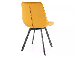 Стул SIGNAL MONTI Velvet Bluvel 68 карри/черный, поворотный