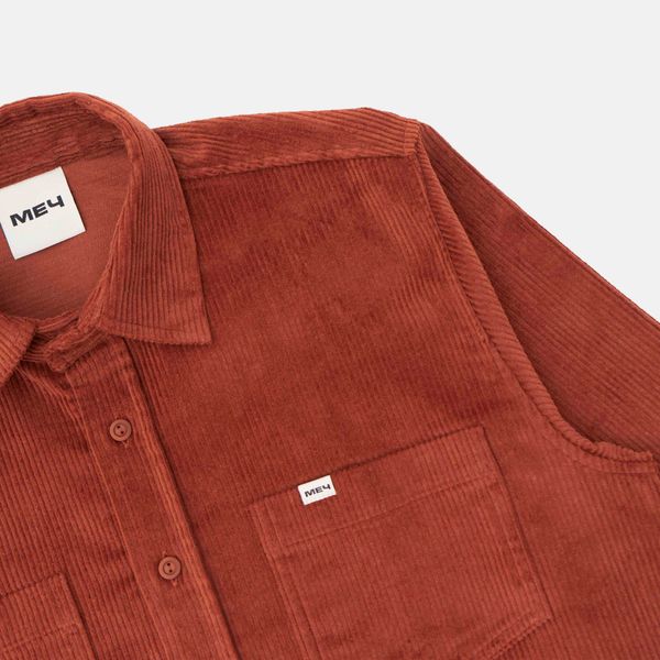 Рубашка FW23 Velvet Brick Кирпичная - фото 6