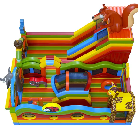 Надувной батут "Полянка" 10,9х9х7,9 метра