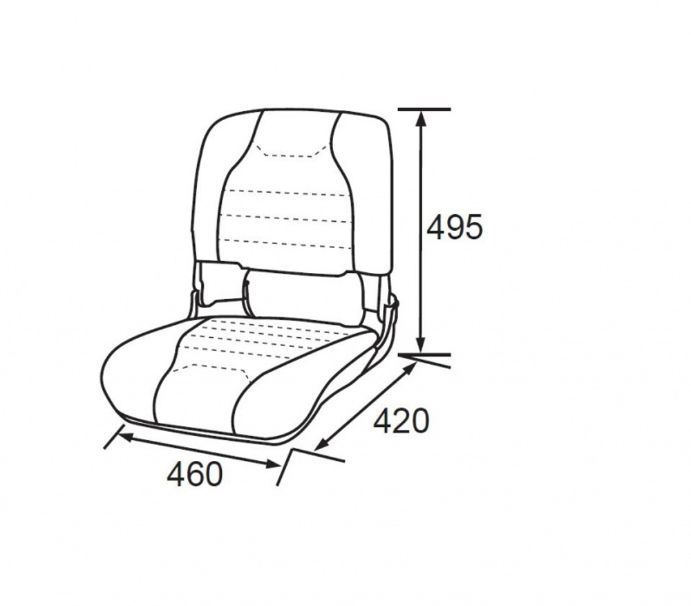 Кресло Highback Seat всепогодные - серый/графит