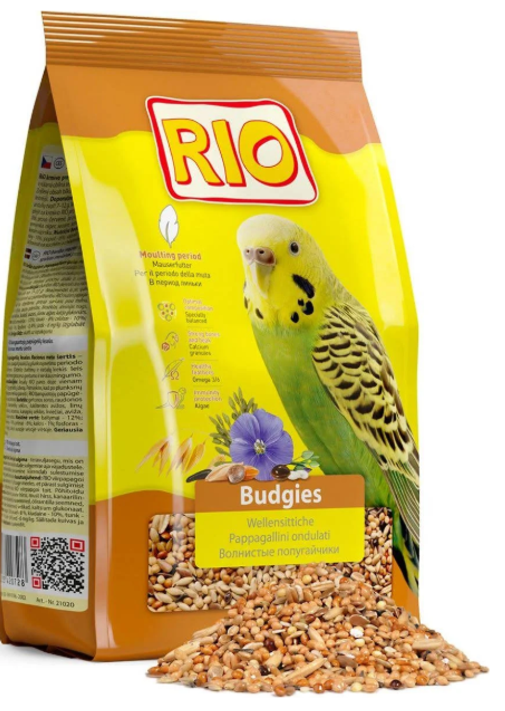 Rio 1кг Корм для волнистых попугаев Рацион в период линьки