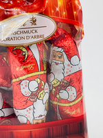 Lindt Набор шоколадных ёлочных украшений мини Деды морозы, 120 г, в 1 уп. 12 фигурок (Германия)