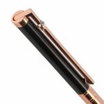 Ручка подарочная шариковая GALANT "ASTRON", корпус черный с золотом, детали золотистые, узел 0,7 мм, синяя, 143525