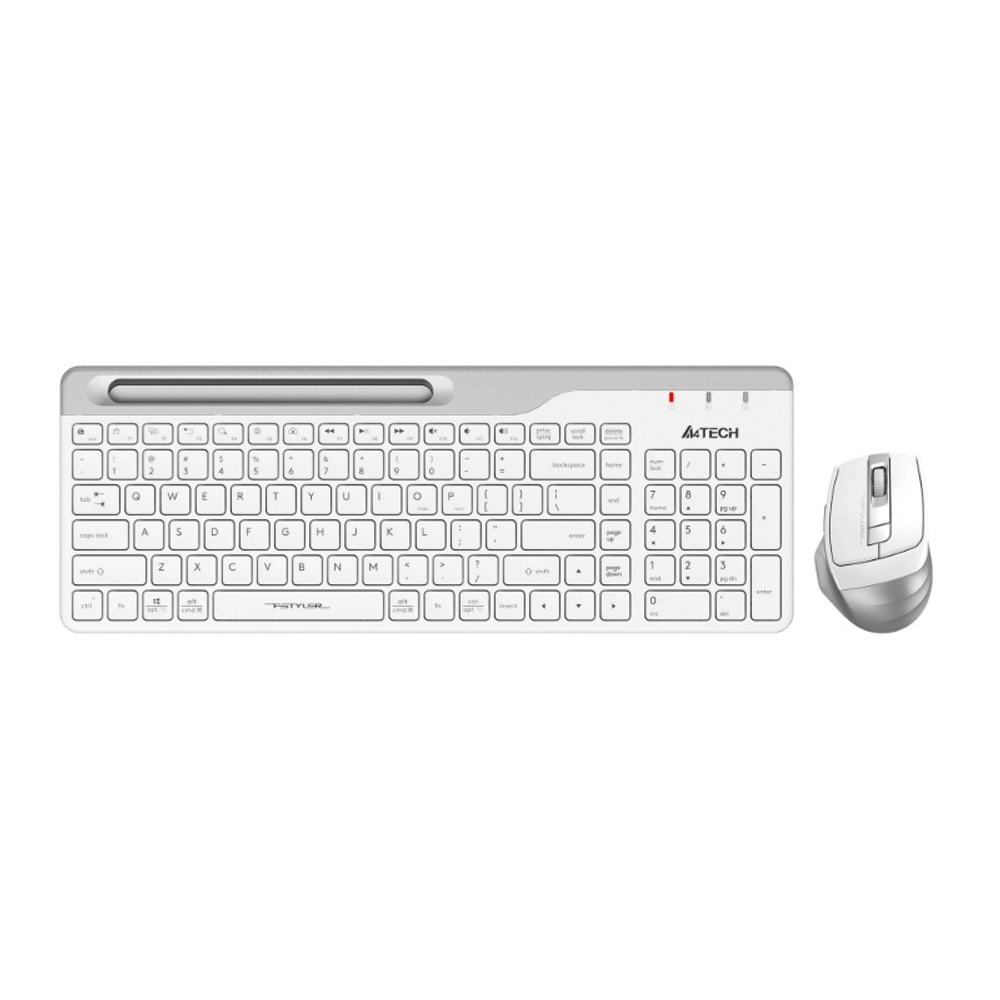 Комплект (клавиатура + мышь) A4Tech Fstyler FB2535C, белый/серый (мембранная, беспроводная 2.4 GHz, Bluetooth) slim