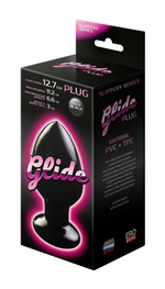 Черный анальный плаг Glide XL - 13 см. (Цвет: черный)