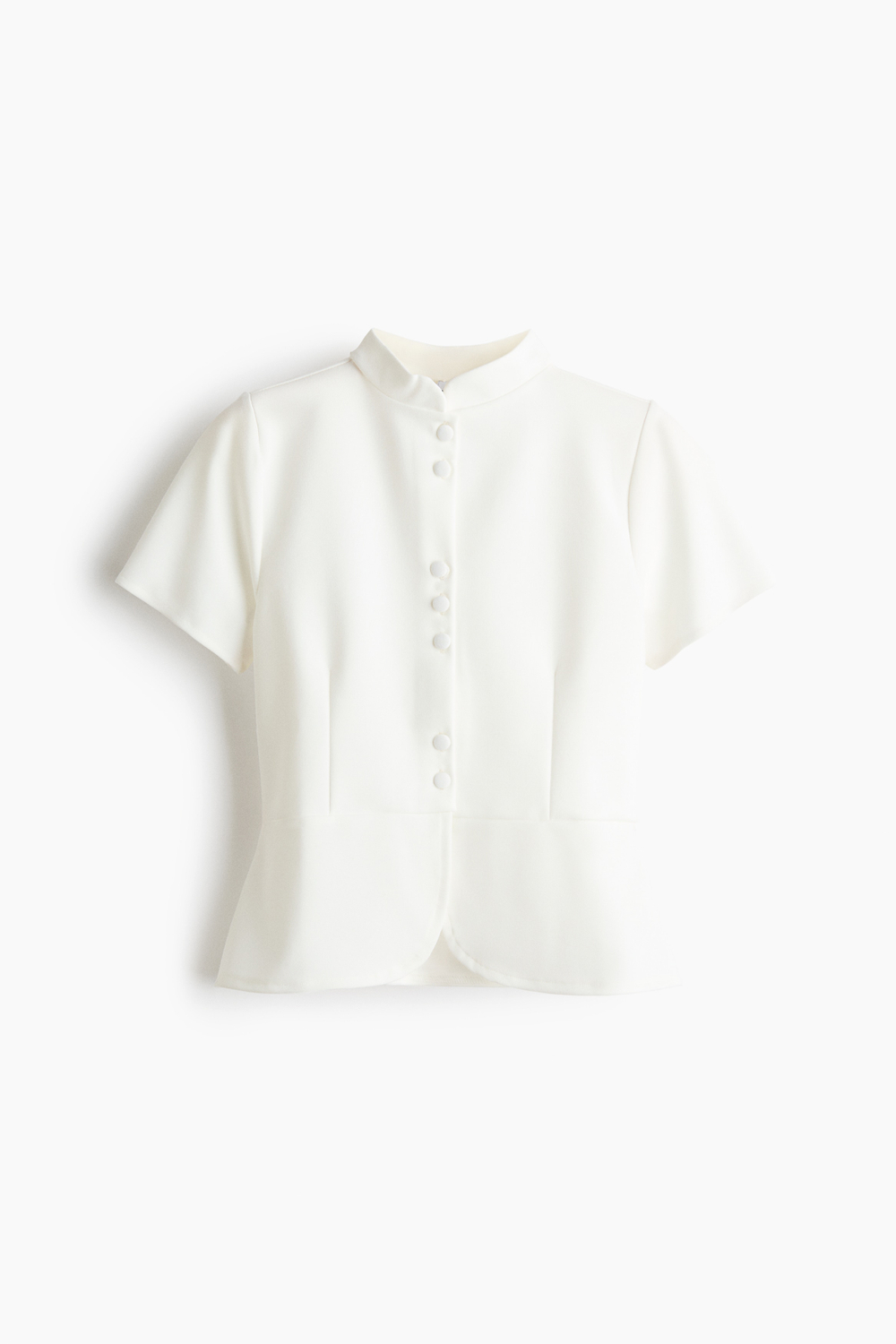 Топ с баской и пуговицами спереди - H&M