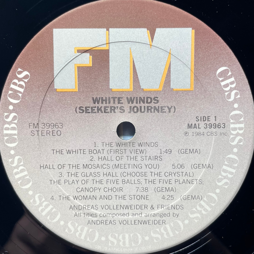 Andreas Vollenweider ‎– White Winds (США 1984г.)