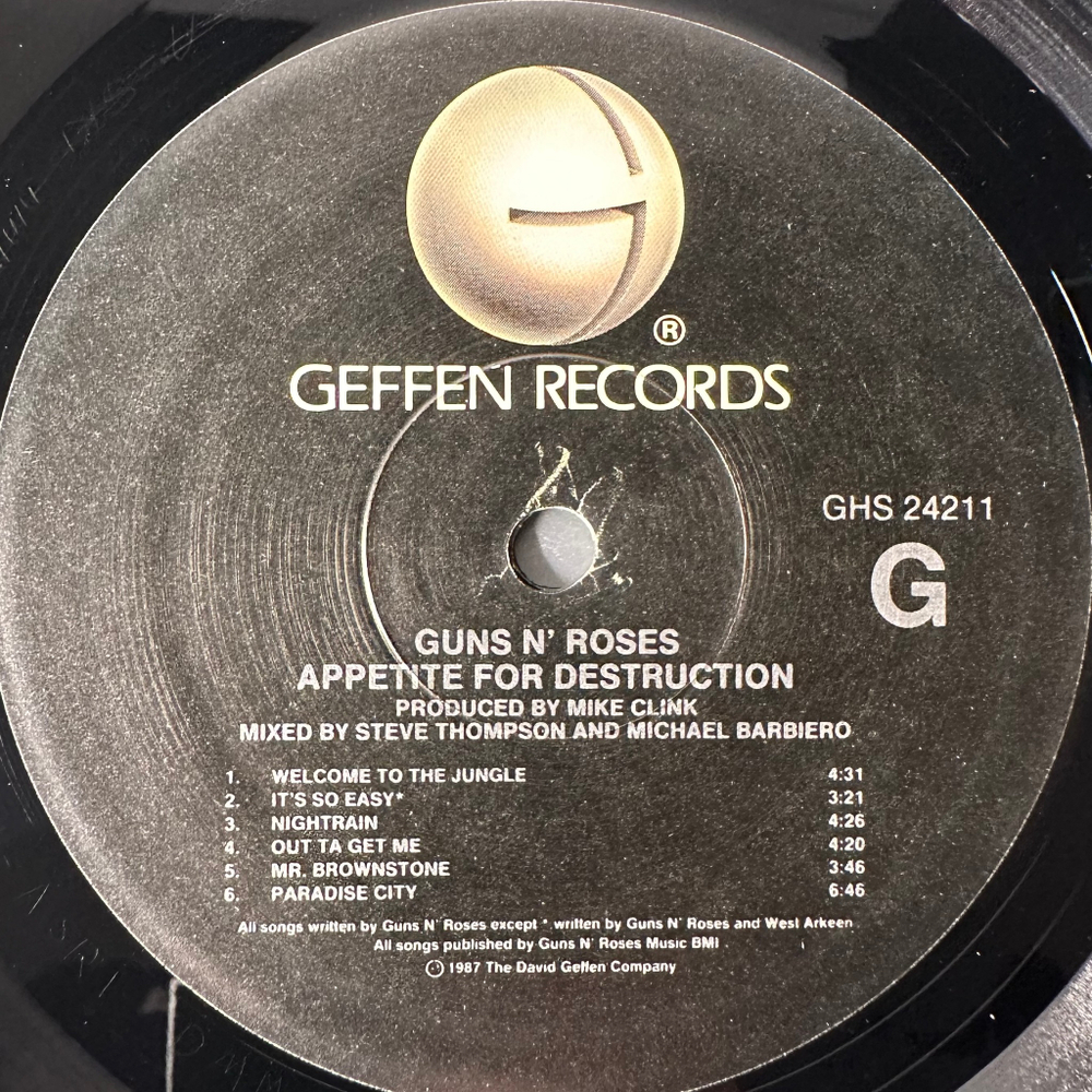 Guns N' Roses – Appetite For Destruction (США 1987г.)