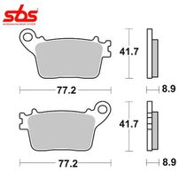 SBS 834RQ тормозные колодки задние