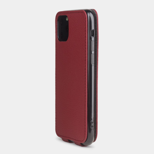 Чехол для iPhone 11 Pro из натуральной кожи теленка, вишневого цвета