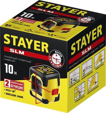 STAYER 10 м, лазерный нивелир, Professional (34961)