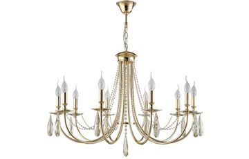 Люстра подвесная Victoria SP10 золото/янтарный Crystal Lux