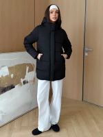 Куртка весенняя удлиненная со съемным капюшоном