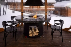 Дровяной гриль-стол Elbrus Grill Гималаи 1200 (диаметр стола 1820 мм)