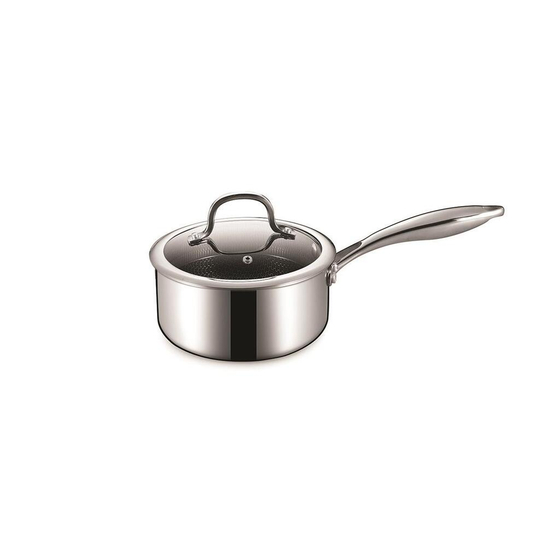 Сотейник 2 л с крышкой 18/16*14,5 см New Kitchen Honeycombs нерж. с антиприг. покр. ИНДУКЦИЯ