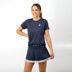 Женская теннисная юбка Quiet Please Rainbow Bounce Skirt Women - Dark Blue, Multicoloured
