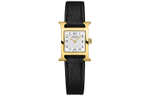 HERMES Heure H Wrist Watch Quartz Movement Genuine Leather Strap 21*17mm White Dial Women"s Watch