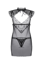 Комбинация и стринги Candy Girl Luscious черная XL