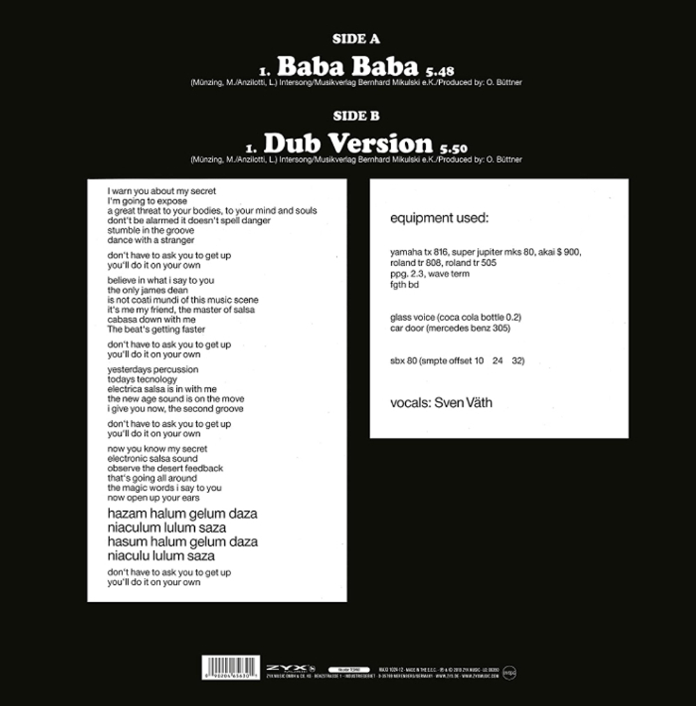Off / Electrica Salsa (Baba Baba) (12" Vinyl Single)