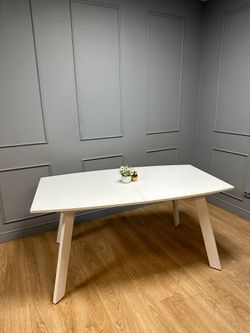 Стол KENNER SL1600s белый/стекло белое сатин