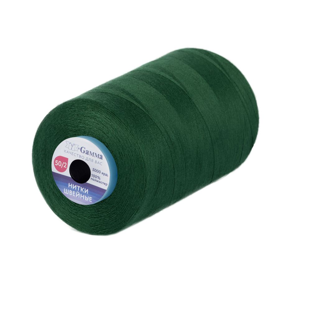 Нитки универсальные Gamma 50/2, 4570 м (5000 ярд) / 1 кат., 225 т.зеленый