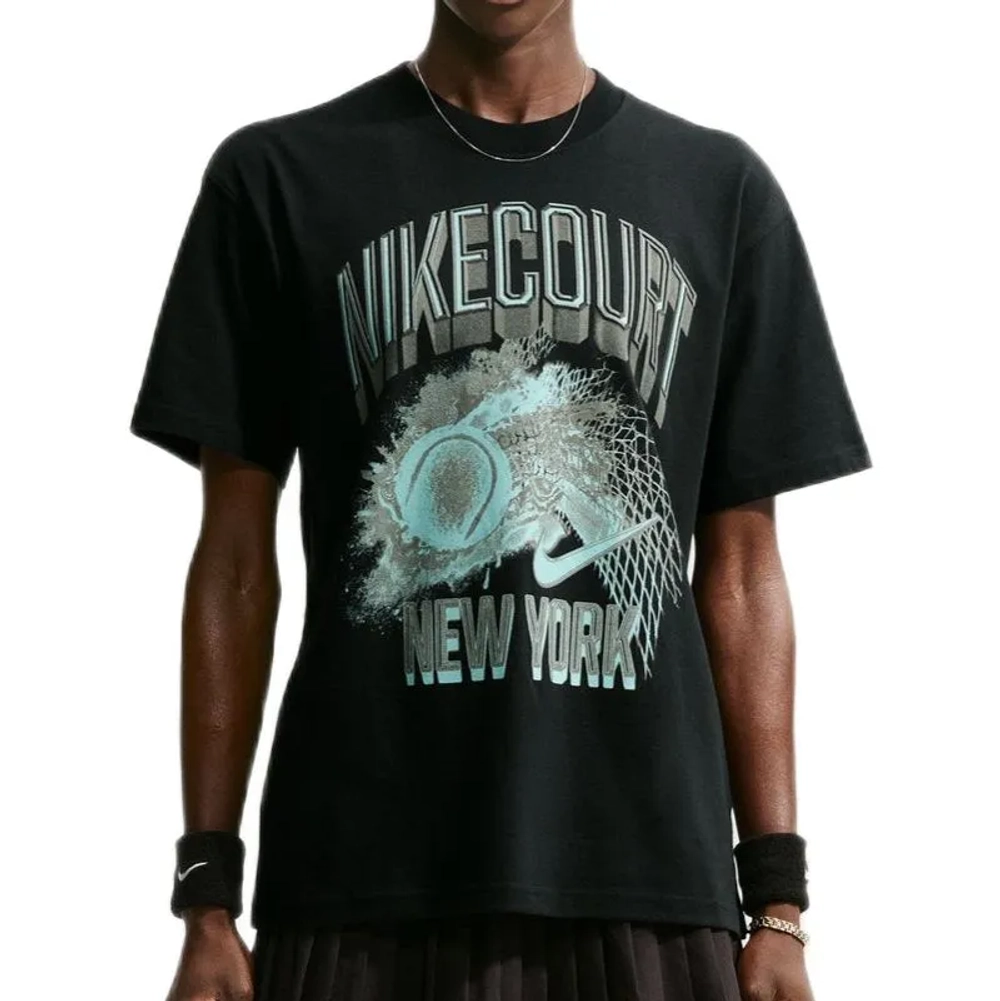 Женская теннисная футболка Nike Court Slam Short Sleeve - black