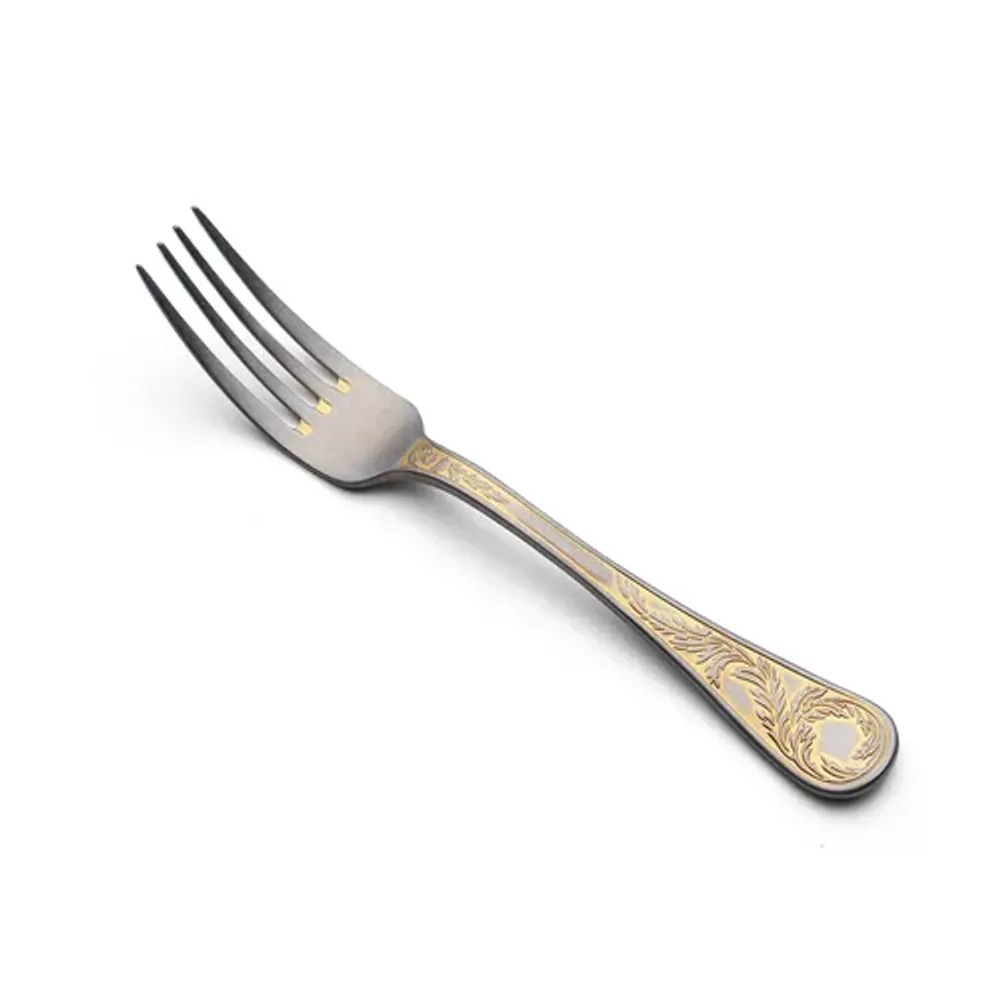 Вилка десертная 17,5 см матовая с золотом Lord Vintage Style P.L. Proff Cuisine [12]