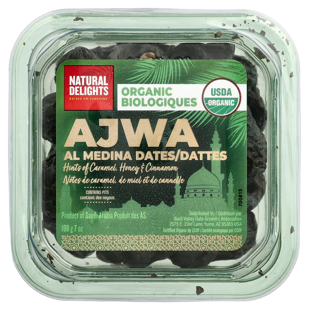 Natural Delights, финики аджва аль-медина, 198 г (7 унций)