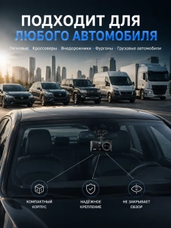 Видеорегистратор автомобильный с камерой заднего вида