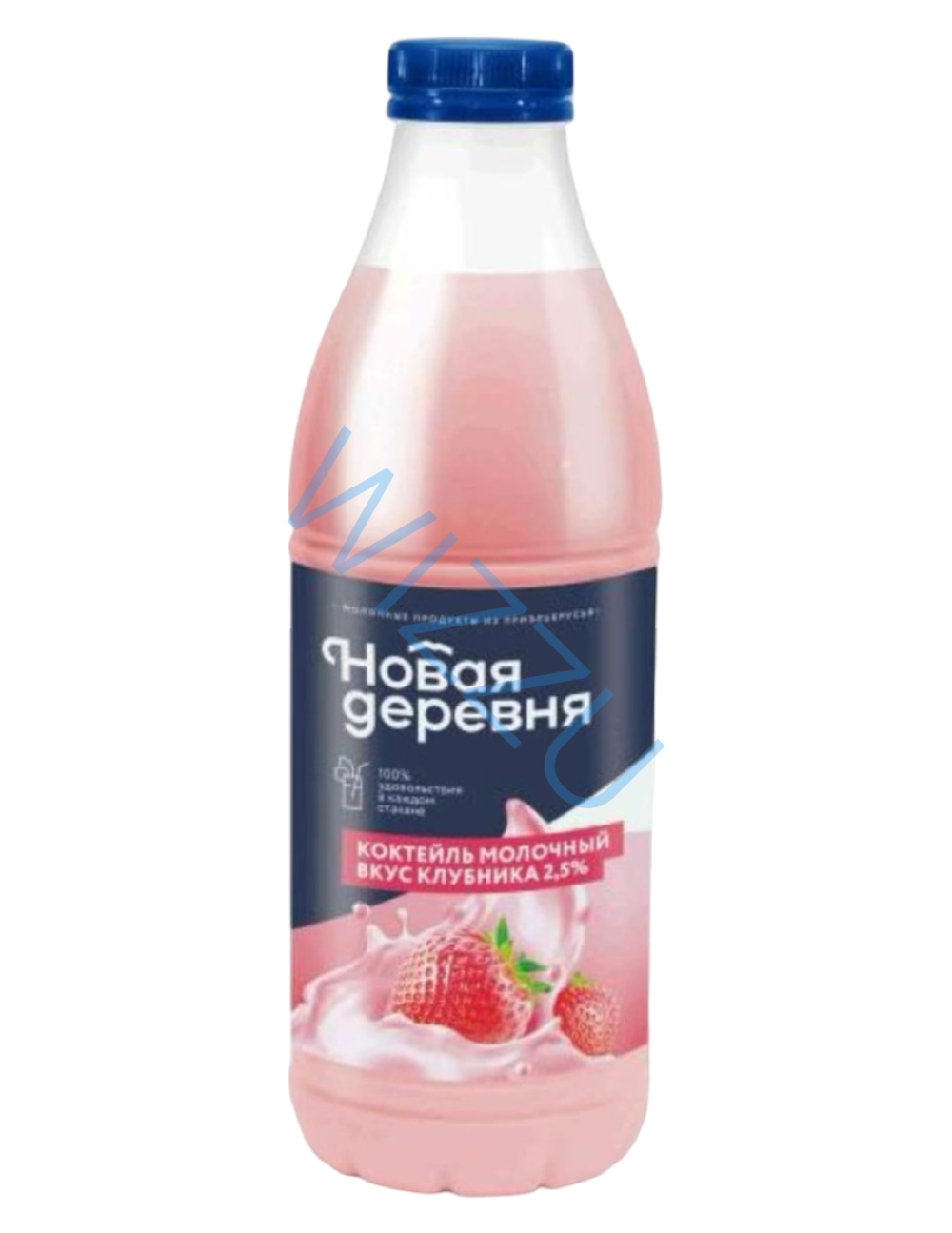 Коктейль Новая деревня молочный Клубничный 900мл