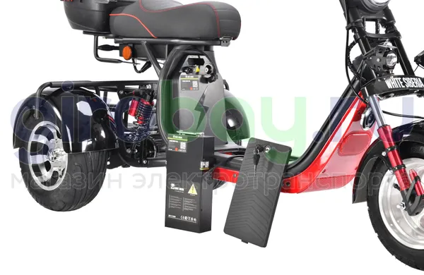 Электроскутер WHITE SIBERIA PRO TRIKE 3000W (Черный) фото №9