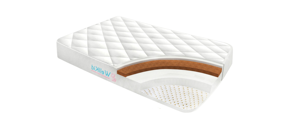 Матрас WellKid Медвежонок ст. трикотаж 120*60 (холкон+кокос 5см)