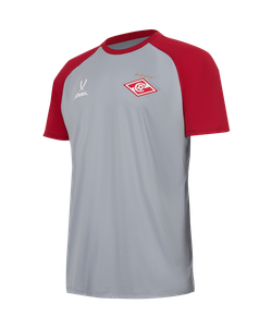 Футболка тренировочная Jögel PREMIER PerFormDRY Spartak Training Tee, серый/темно-красный