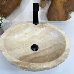 Раковина из оникса Erozy White EO-66837 51x40x15 из натурального камня