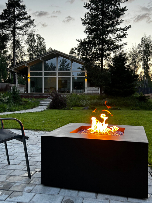 Уличный газовый стол-камин AngelsFire ATTERA 90 черный муар
