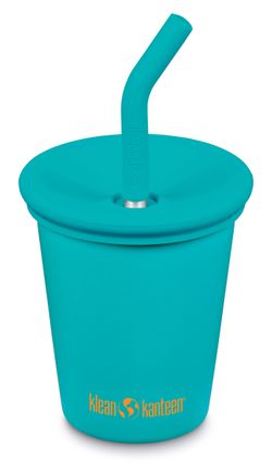 Детский стакан одностенный Klean Kanteen Kid Cup Straw Lid 10oz (296 мл) Baltic с трубочкой