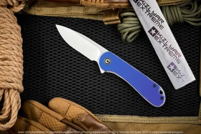 Нож Civivi Elementum C907F сталь D2 Satin Finished рукоять Blue G10