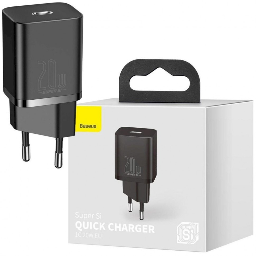Сетевое зар. устр. Baseus Super Si Quick Charger 1C 20W EU (CCSUP-B01) черное