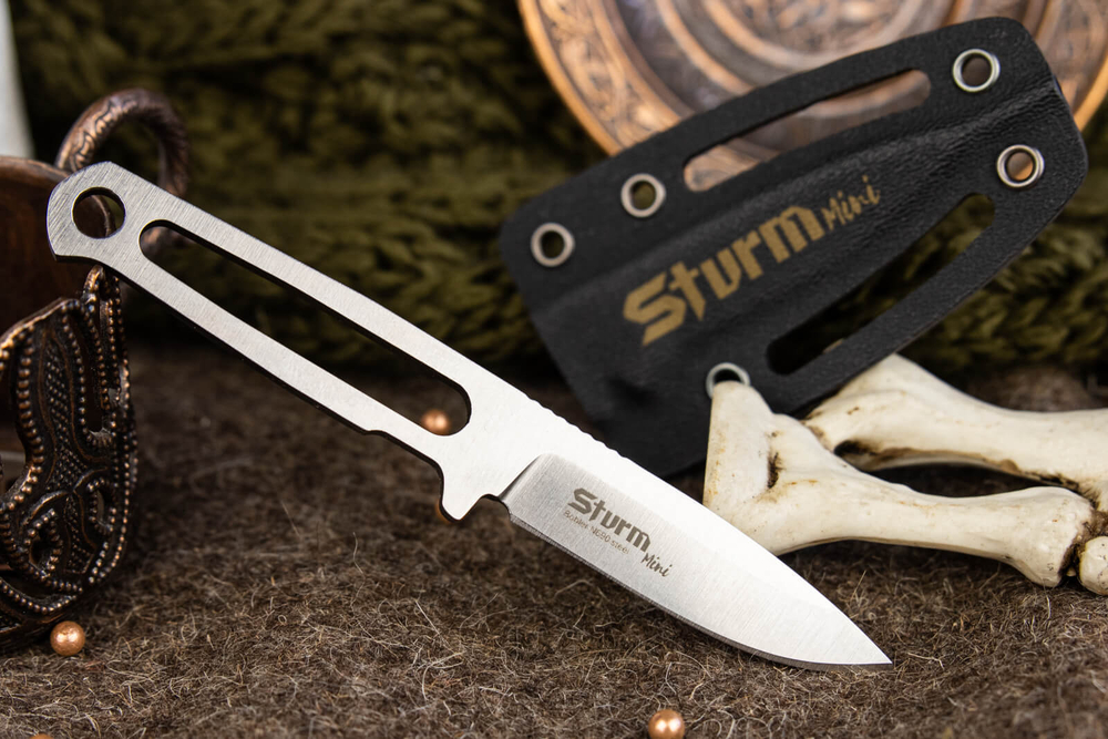 Туристический нож Sturm Mini N690 StoneWash Kydex