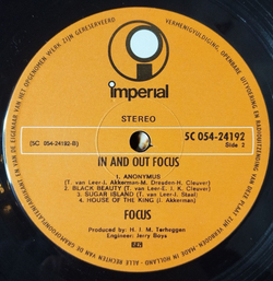 Винтажная виниловая пластинка LP Focus In And Out Of Focus (Holland 1970)