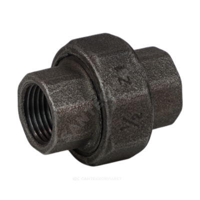 Соединитель прямой американка чугун Ду 15 (1/2") ВР/ВР конусный Fittex PLUS