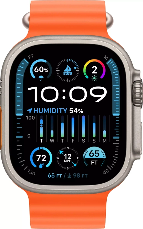 Умные часы Apple Watch Ultra 2 49 мм Titanium Case GPS + Cellular, Orange Ocean Band